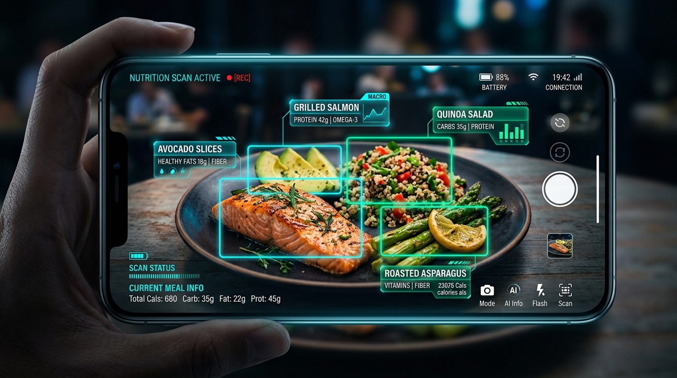 AI Meal Vision Scanning HUD