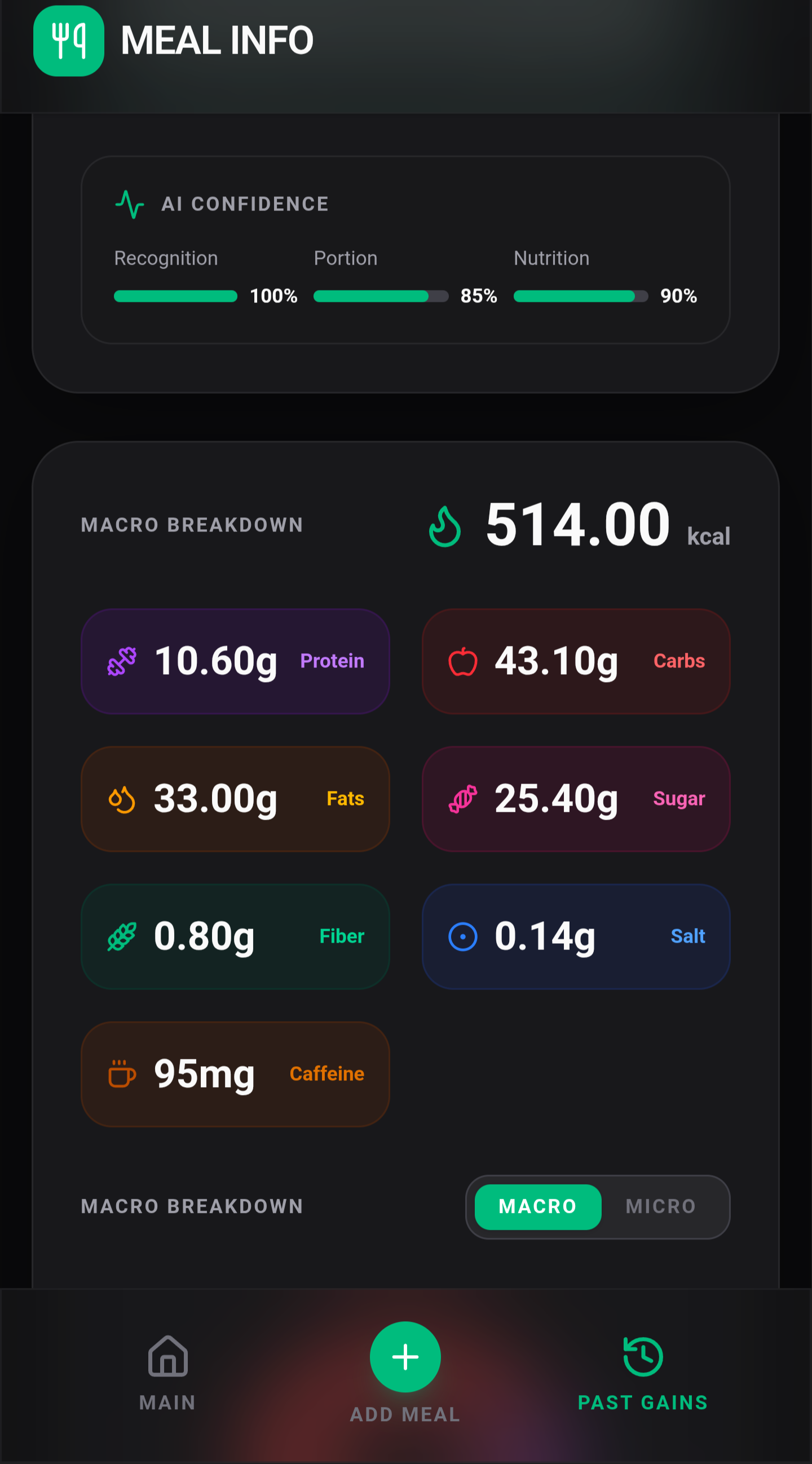 Caffeine Tracker & Confidence Score