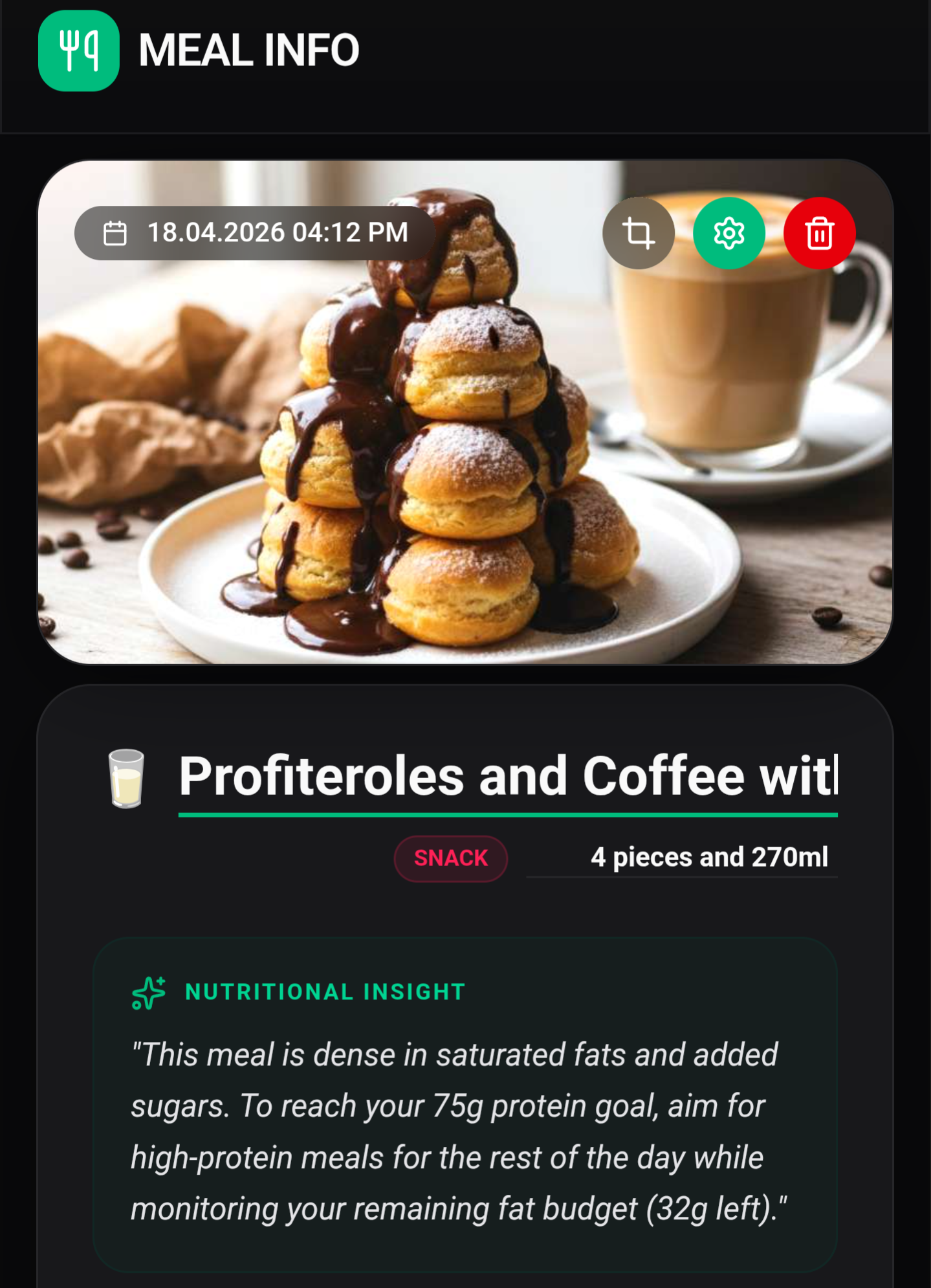 Main Nutrition AI Meal Recognition & Nutritional Insights