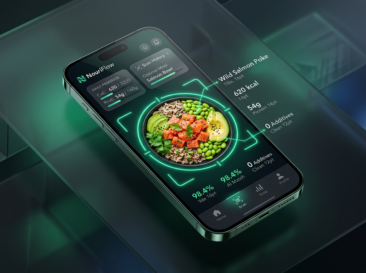 MAIN Nutrition Multimodal AI Vision & Volumetric Plate Analysis HUD