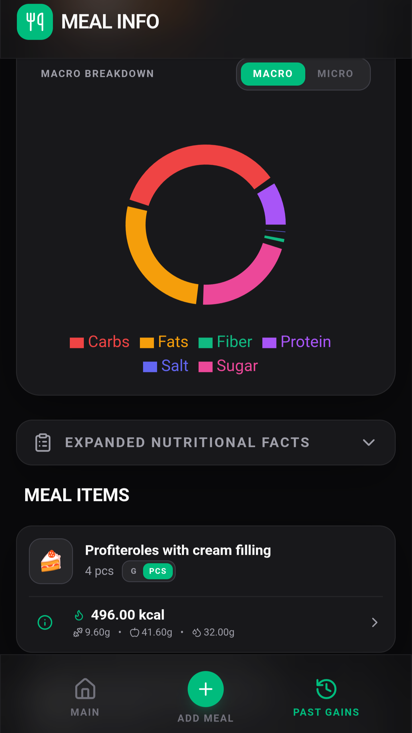 Itemized Ingredient Breakdown